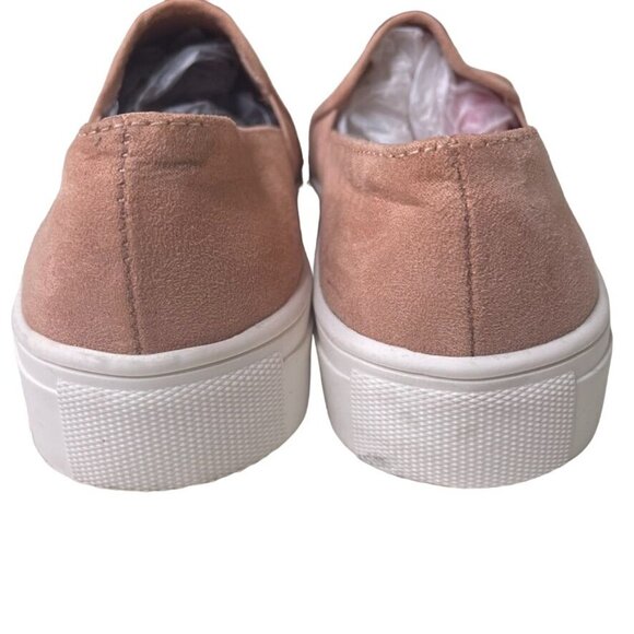 Womens Suede Sneakers Slip On Pink Rose Blush Twin Gore Size 6.5 u Universal Thr - Picture 5 of 8
